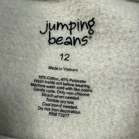 Jumping Beans Girls Size 12 Long Sleeve Gray Sweatshirt Sequin Rainbow Crewneck - Picture 3 of 8